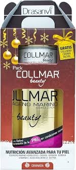 Pack Navideño Collmar Beauty. Crema Hidratante 60Ml y Colágeno Marino Hidrolizado Sabor Frutas del Bosque 275Gr