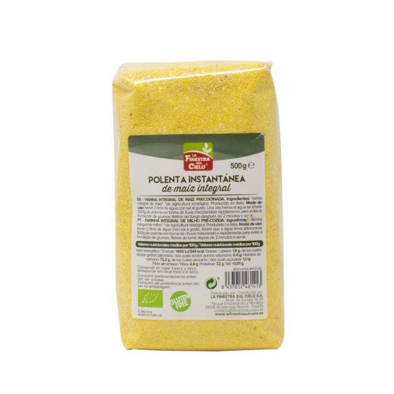 Polenta Instantánea de Maíz Integral Eco 500Gr. la Finestra Sul Cielo