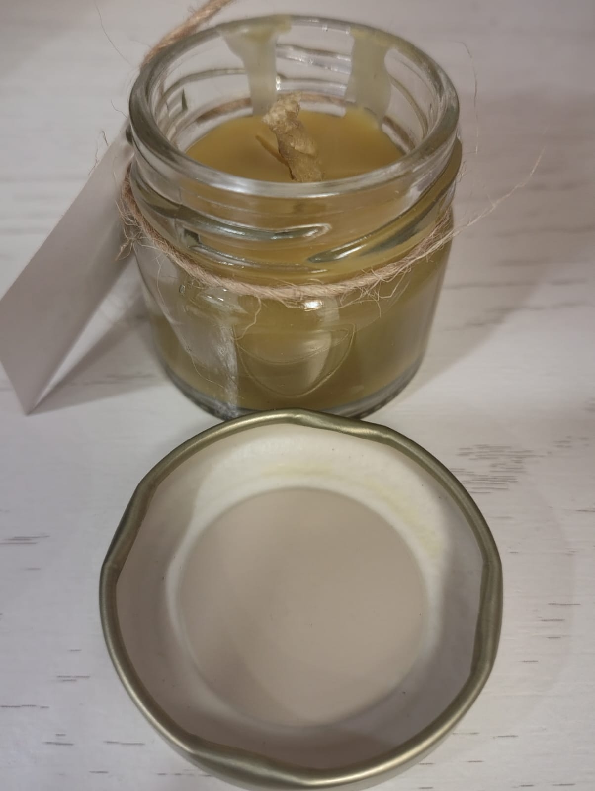 Vela de Té de Cera de Abeja Ecológica En Tarro