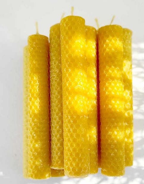 Vela de Cera de Abejas Ecológicas En Cono O Cilindro