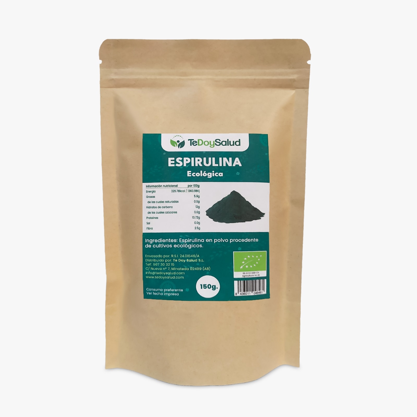 Espirulina Bio En Polvo 150Gr. Tedoysalud